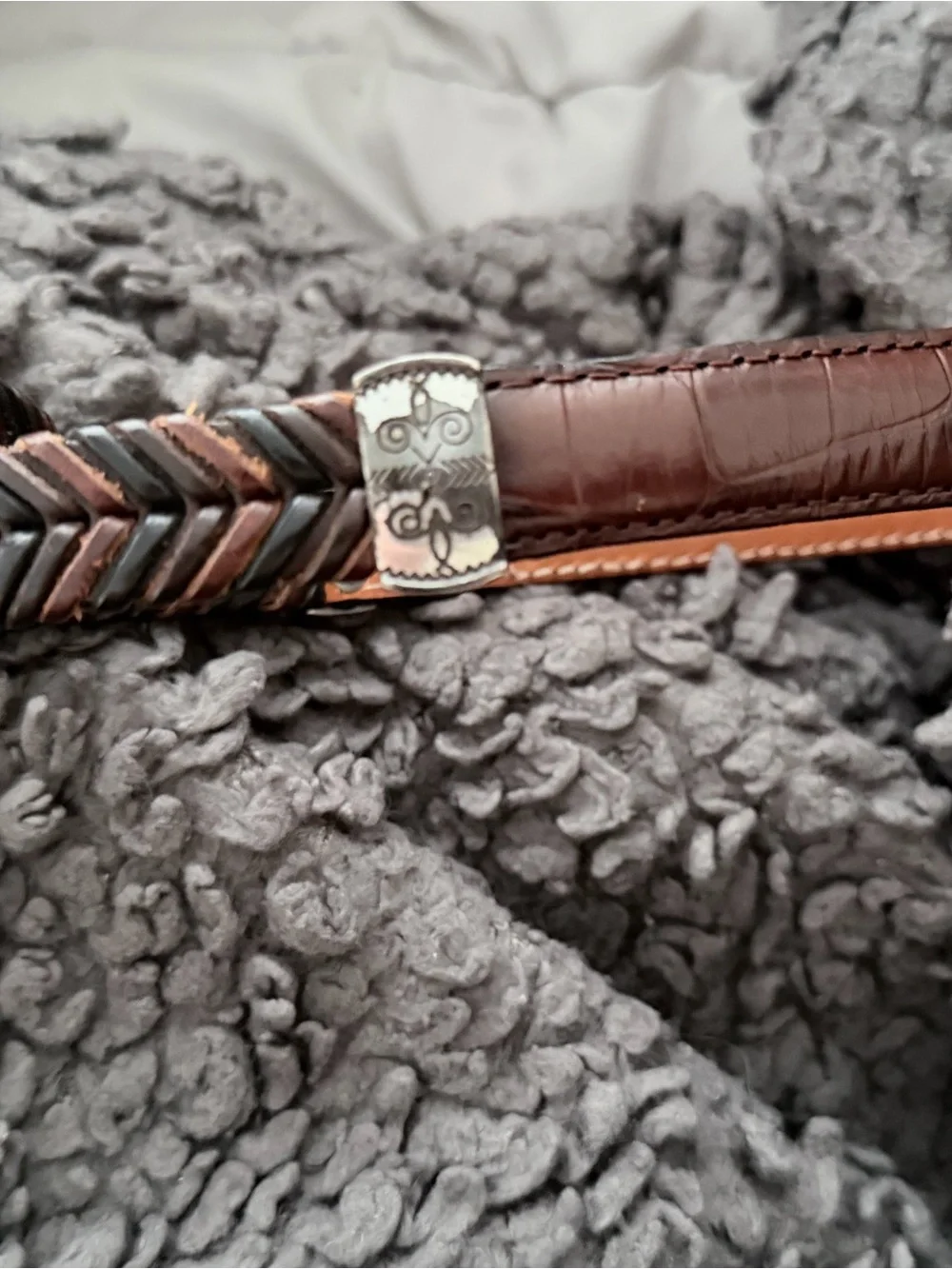 Brighton Brown Leather Belt with silver buckle